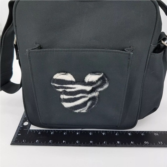 đź’™Disneyworld black crossbody bag Zebra Print Mickey Disney Park Mickey Mouse - Picture 7 of 8